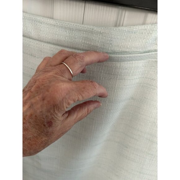 Halogen Rear Zip Lined Pencil Skirt Pale Green Tweed Work Wear Size 14 - Picture 3 of 9